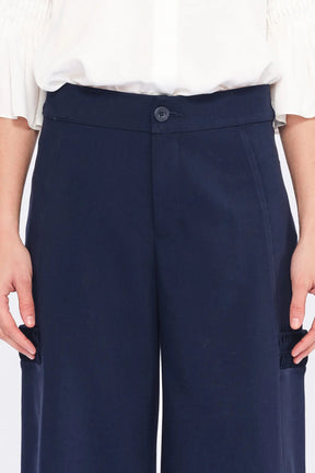 Daysi Ruched Detail Trouser | Navy
