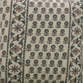 Boho Block Print Thick Linen Cushion Cover - Anamika Border