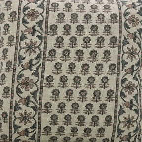 Boho Block Print Thick Linen Cushion Cover - Anamika Border