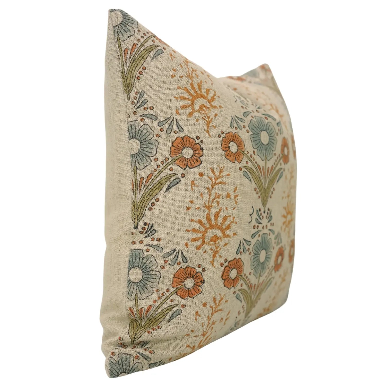 Handmade Block Print Thick Linen Cushion Cover - Vanshika