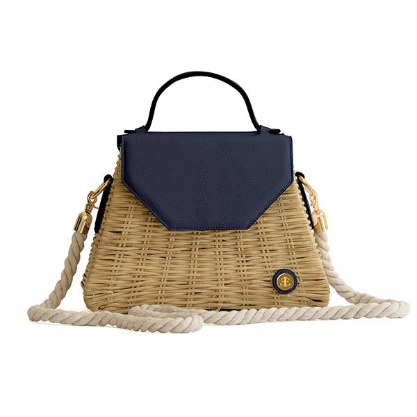 Emma Basket - Blue Top Handle Bag