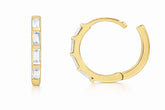 Baguette Diamond Hoop Earrings