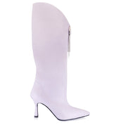 Violet Ecological Leather High Boots with Studded Details Misha