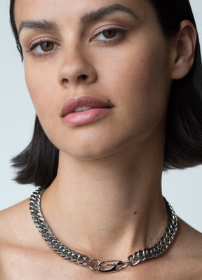 Chunky Silver Chain Necklace Link
