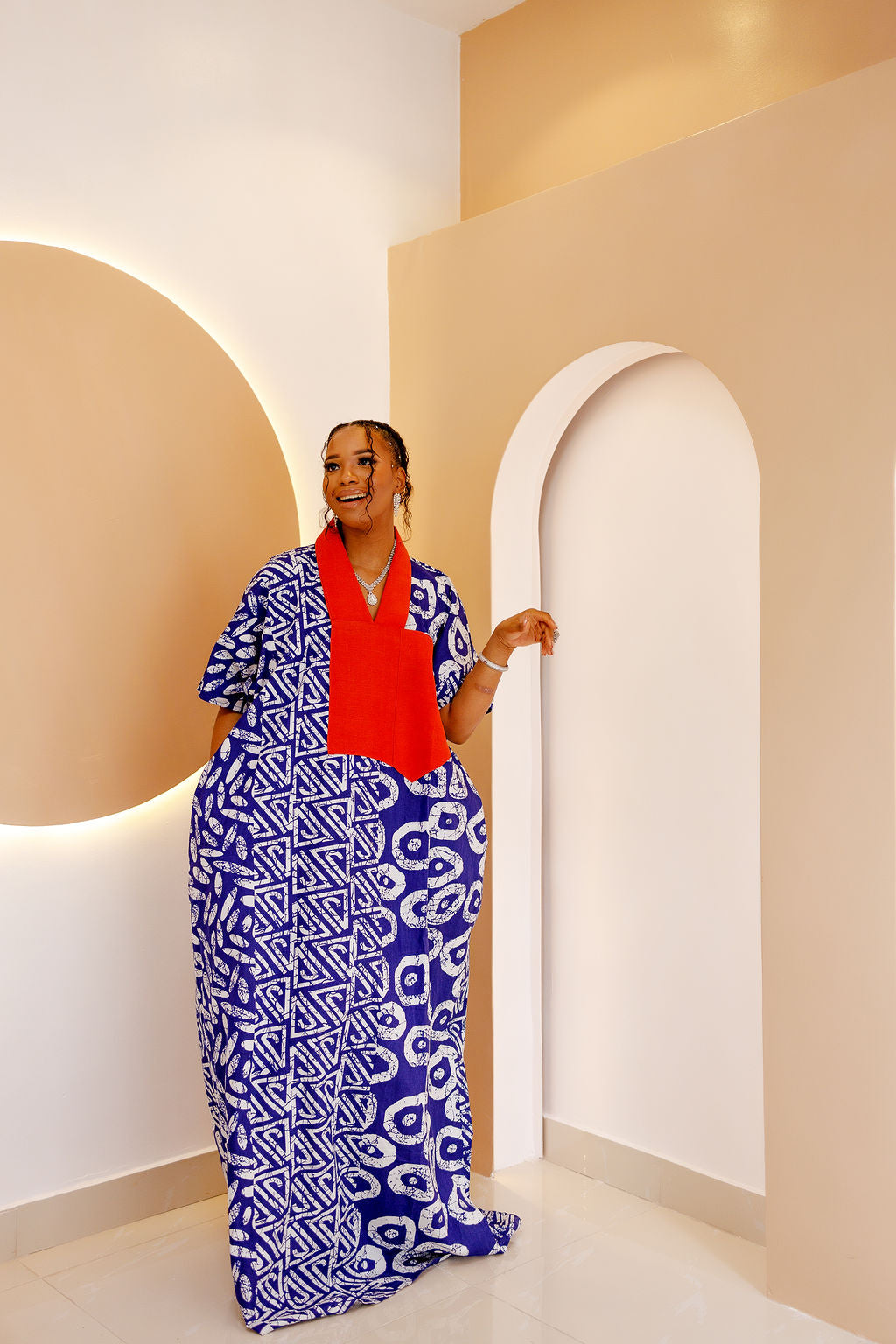 Amuma Bubu Dress with Aso Oke Embellishment