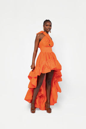 Linen AMA Hi-low Dress