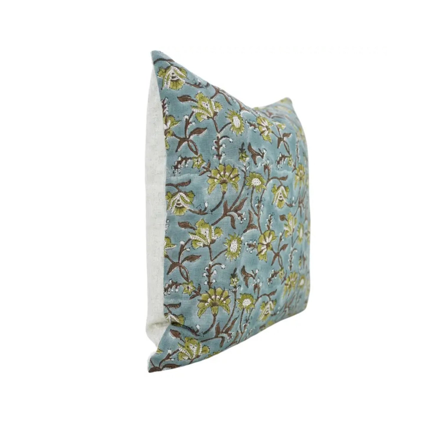 Stylsih Hand Block Printed Handmade Viscose Linen Pillow Cover - Nayaab