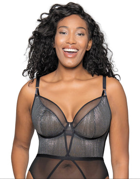 Curvy Kate Sparks Fly Plunge Body Black/Silver