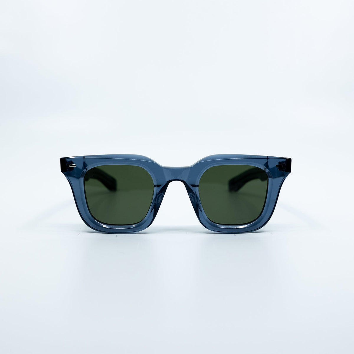 Zid Sunglasses with Onyx Frame & Green Lens