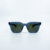 Zid Sunglasses with Onyx Frame & Green Lens