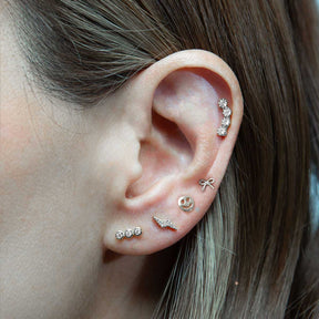 Triple Pavé Gold Earring Charm