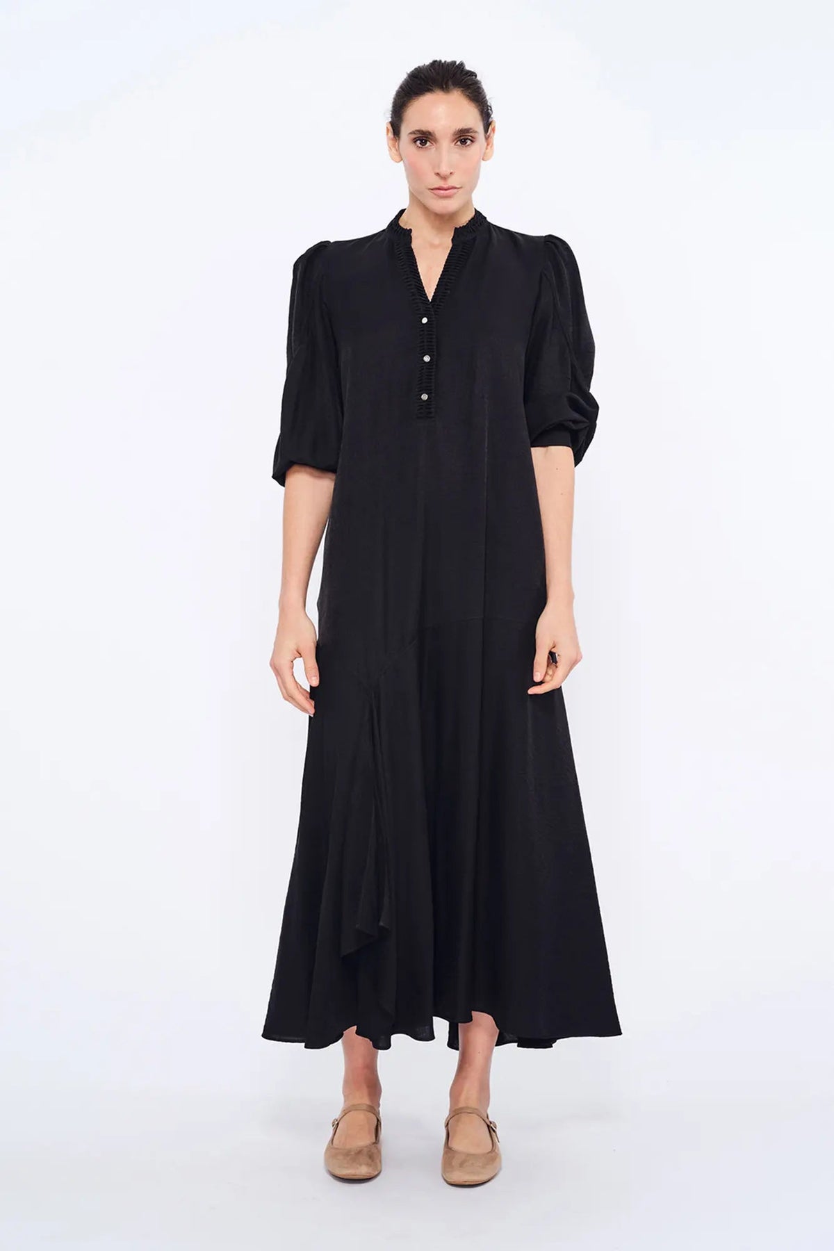 Carlie Asymmetrical Dress | Black