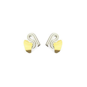 Mini White Evoke Earrings