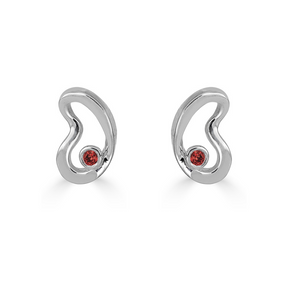 Sahab Birthstone Studs in Silver