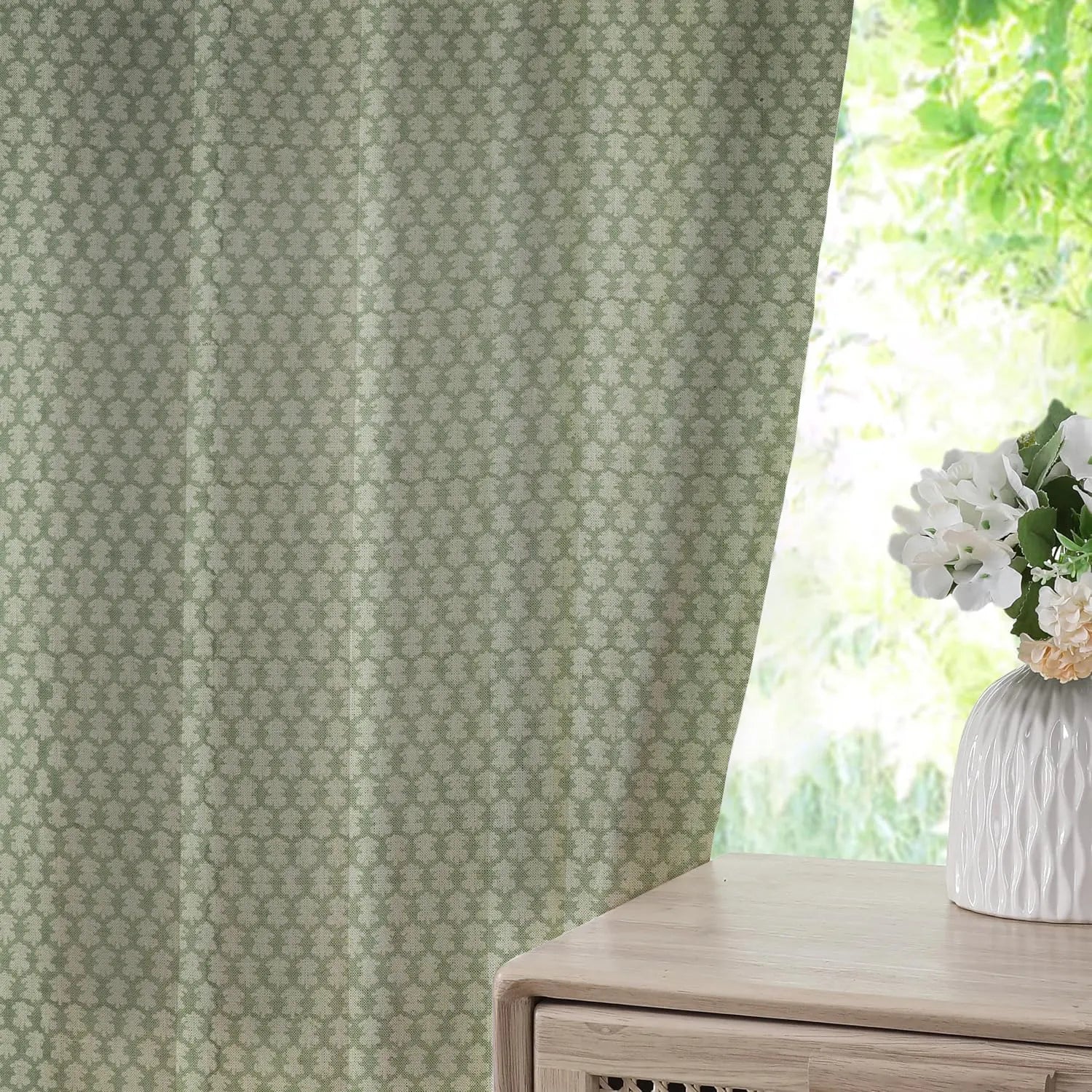 Traditional Design Thick Linen Pleated Curtain - Tarz