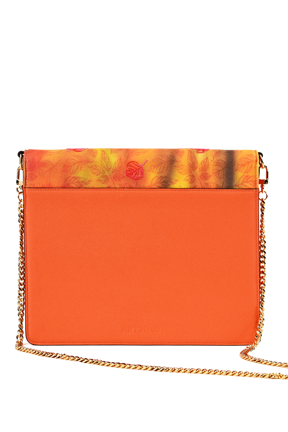 Artepara Autumn Signature Hand-Embroidered Leather Clutch