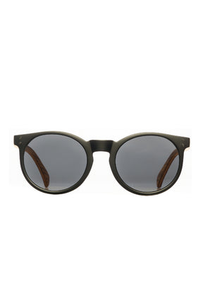 Matte Black Wooden Sunglasses - INTI