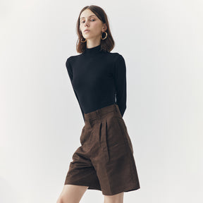 Jett Suede Bermuda Shorts Pants