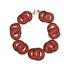 CRISSCROSSED CIRCLES NECKLACES