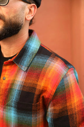 Burst Flannel Shirt Jacket