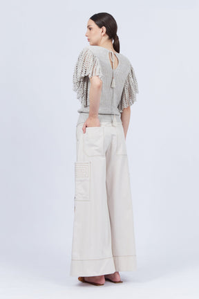 Belen Cotton Palazzo Pants | Pristine
