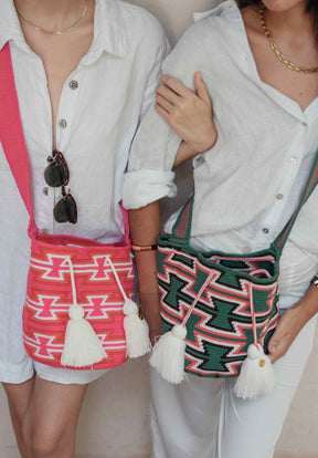 Green Jalia Wayuu Bag