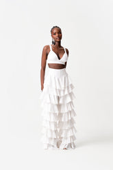 Linen AZURE Bra Top in White