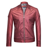 Metallic Leather Jacket in a Timeless Classic Cut