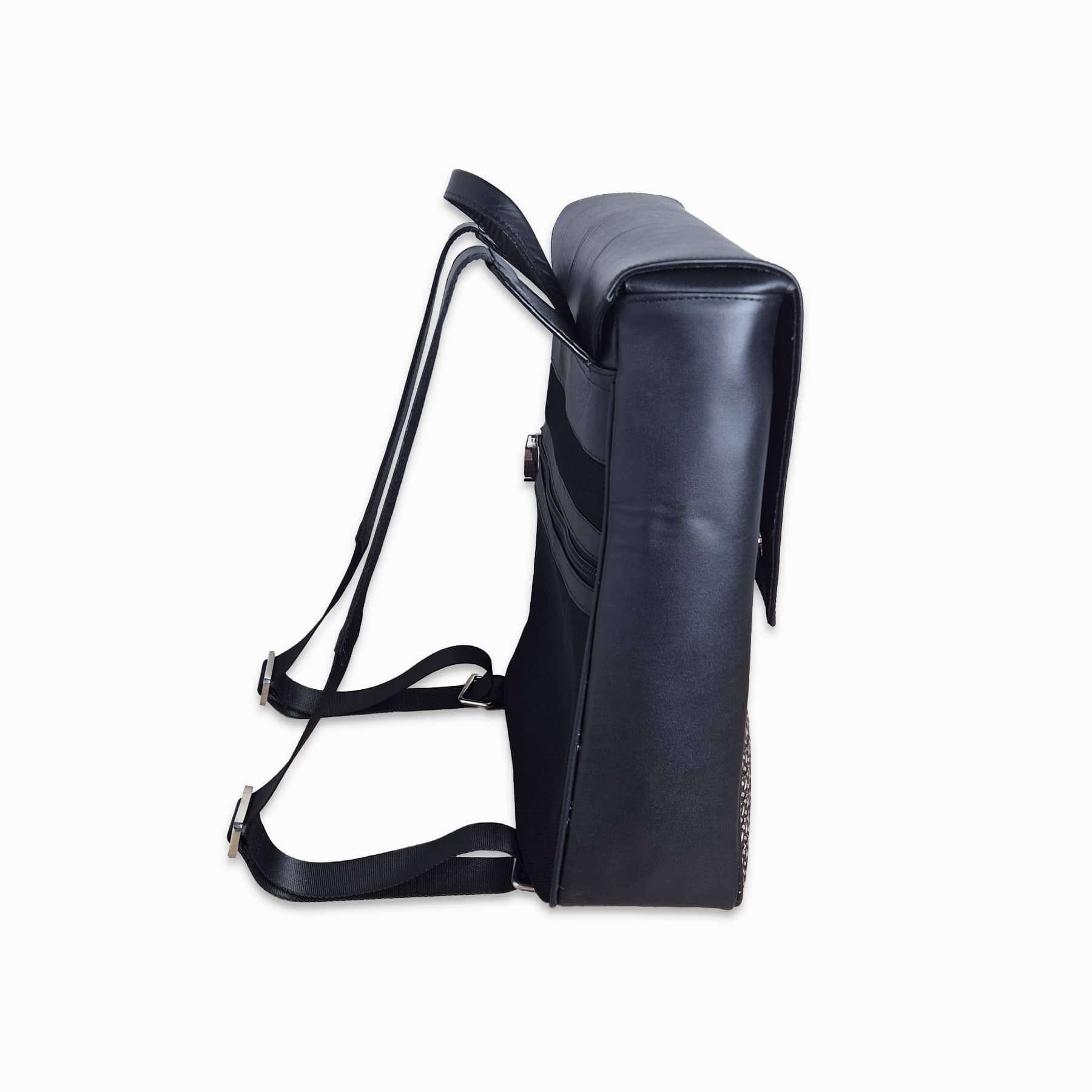 Black Leather Elite Laptop Backpack – Handmade Work Backpack with Pockets, Luxury Leather Bag