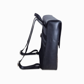 Black Leather Elite Laptop Backpack – Handmade Work Backpack with Pockets, Luxury Leather Bag