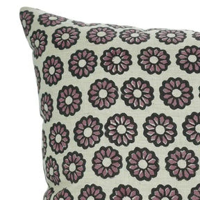 Stylish Block Printed Linen Blend Cushion Cover - Bulbul