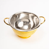 Colum Steel Colander, Gold -  13.25 x 10.75 x 6 Inches
