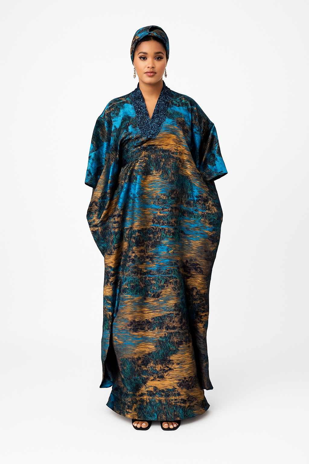 Awuke 2.0 Brocade Beaded Damask Boubou