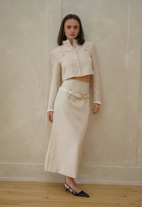 Lily Tweed Midi Skirt