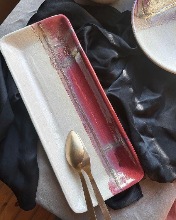 Mystic Horizon Artisan Rectangular Platter