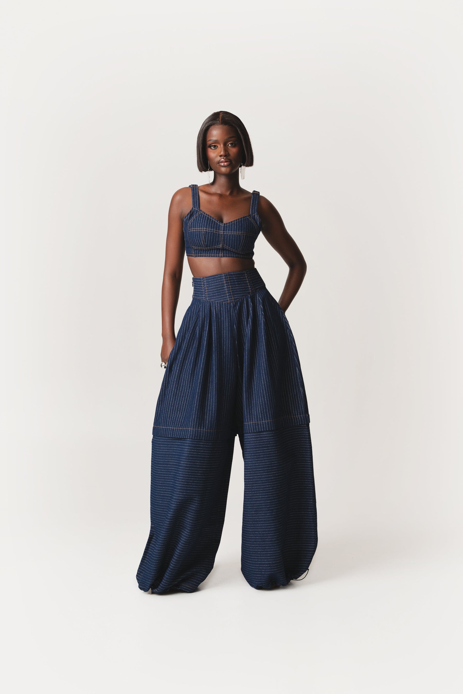 Denim Pinstripe SHANI Pants