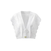 Flutter Sleeve Top White