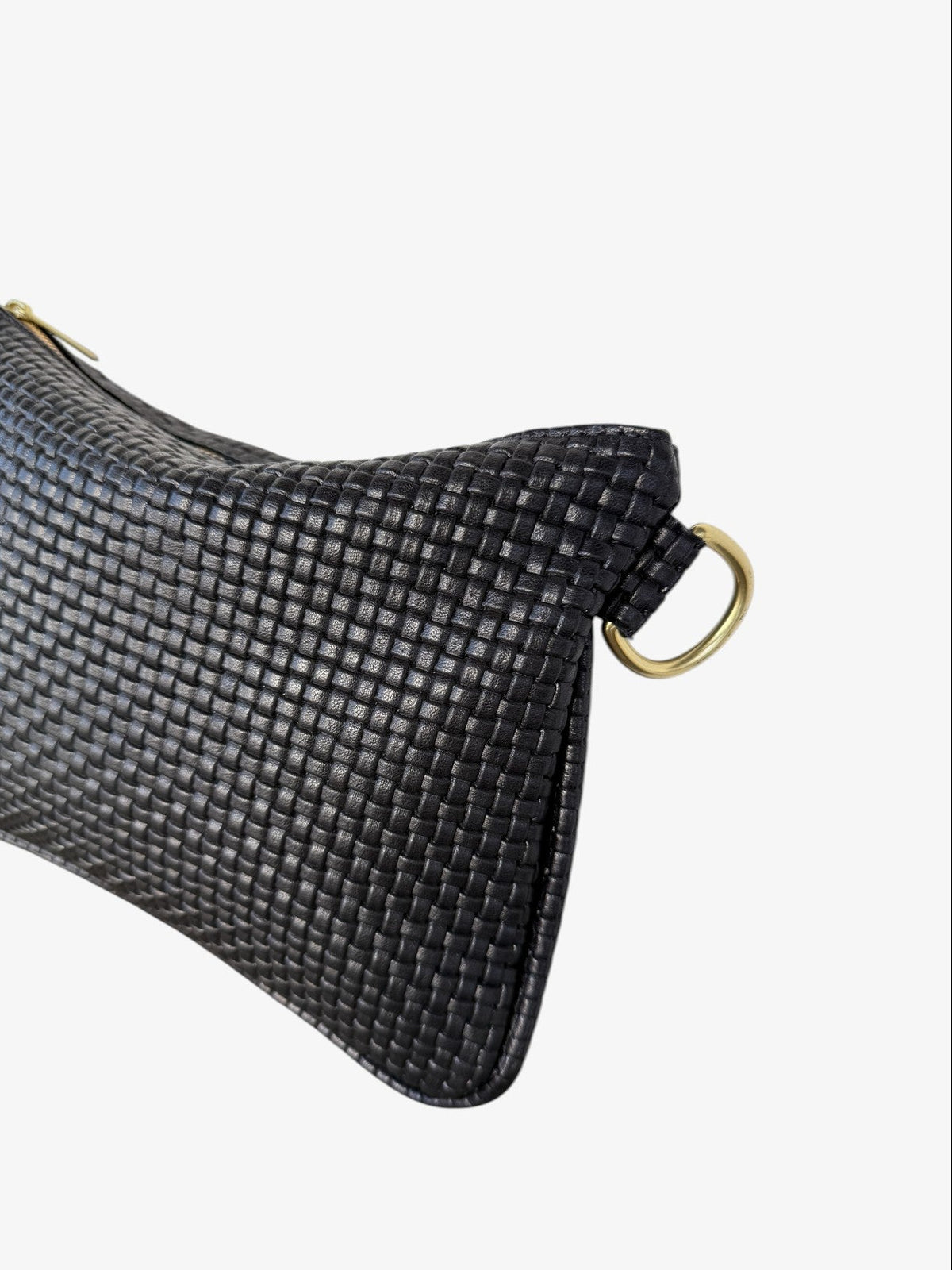Alice Crossbody Bag, Black Embossed Leather