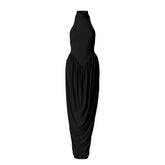 CELINE DRAPED MAXI DRESS