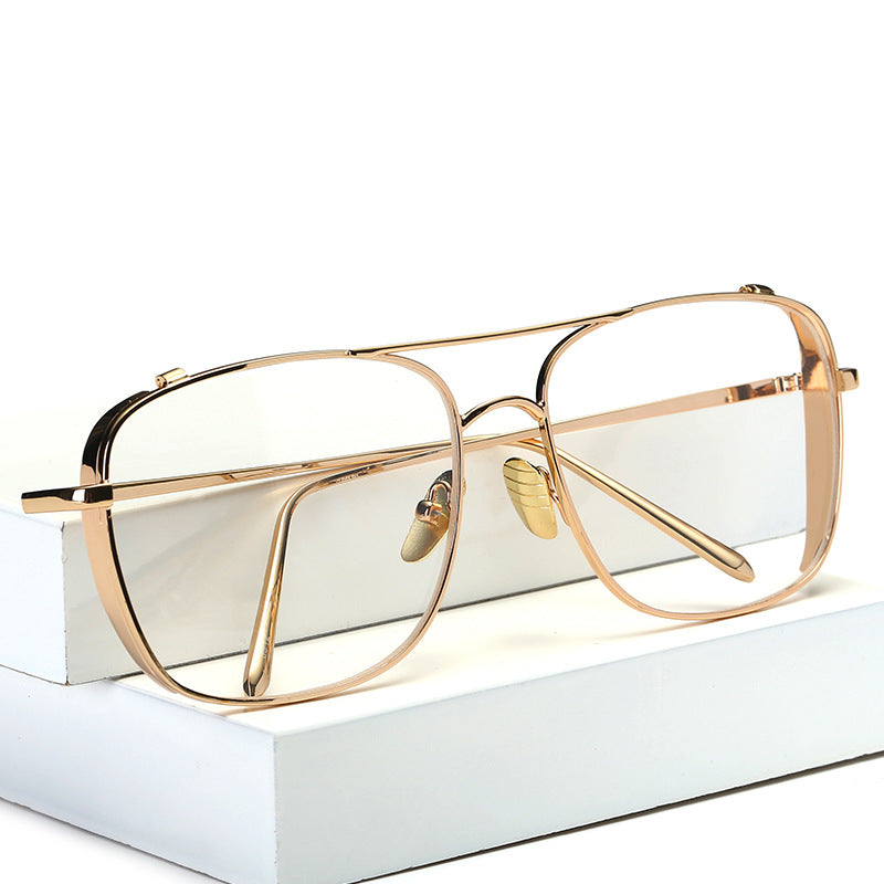Round Big Frame Sunglasses - Clear