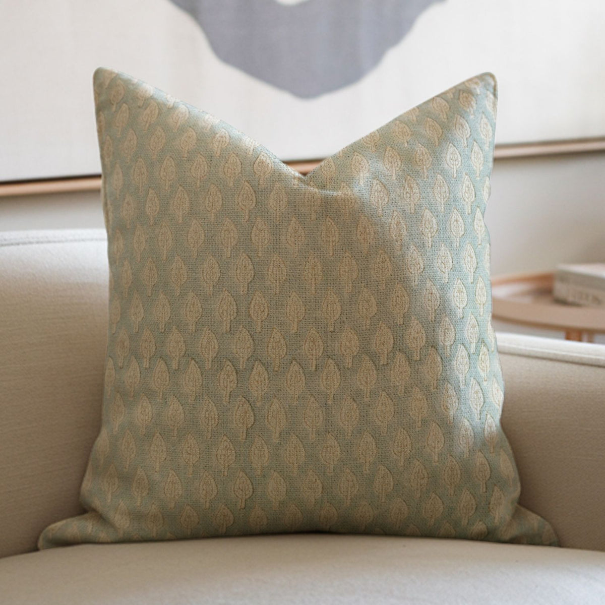 Boho Block Print Thick Linen Pillow Cover- Khushbu