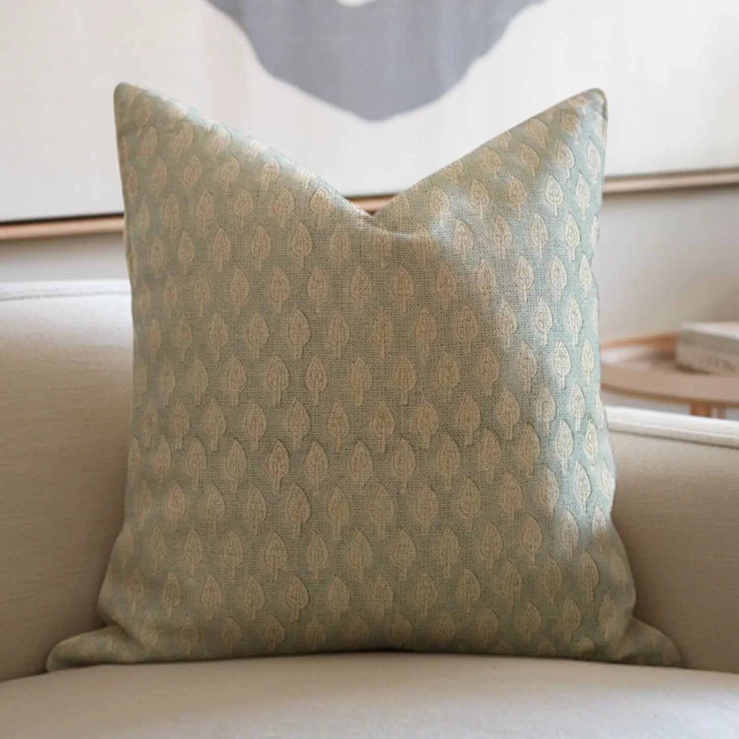 Boho Block Print Thick Linen Pillow Cover- Khushbu
