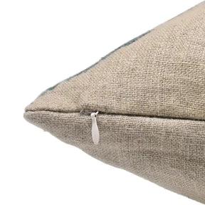 Classic Block Printed Thick Linen Cushion Cover - Badshah