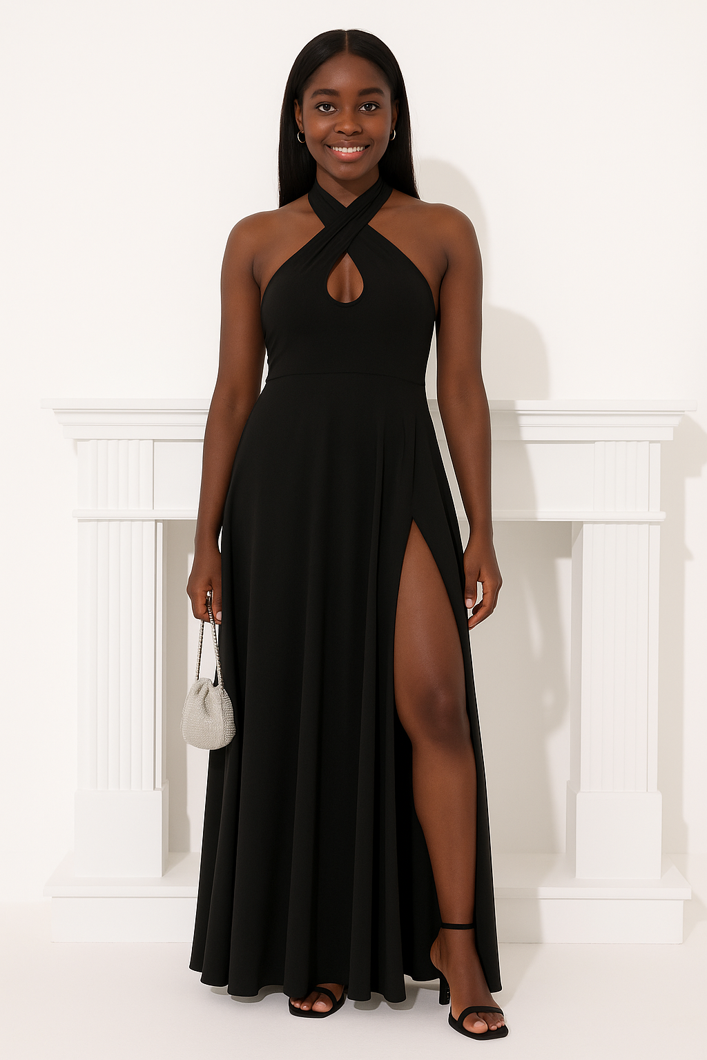 Elegant Halter Maxi Dress