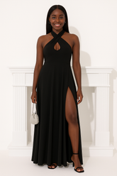 Elegant Halter Maxi Dress