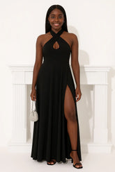 Elegant Halter Maxi Dress