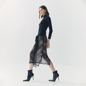 MILA SEE THRU LACE SKIRT