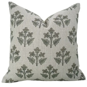 Traditional Block Print Boho Thick Linen Pillow Cover- Chahat