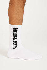 White Logo Socks