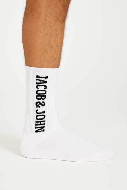 White Logo Socks